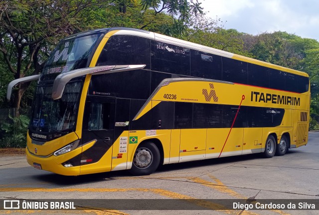 Viação Nova Itapemirim 40236 na cidade de São Paulo, São Paulo, Brasil, por Diego Cardoso da Silva. Número da foto: #12543835.