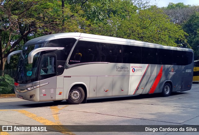 Empresa de Ônibus Pássaro Marron 45003 na cidade de São Paulo, São Paulo, Brasil, por Diego Cardoso da Silva. Número da foto: #12543877.