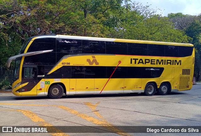 Viação Nova Itapemirim 40186 na cidade de São Paulo, São Paulo, Brasil, por Diego Cardoso da Silva. Número da foto: #12543883.
