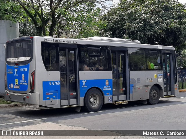 Transwolff Transportes e Turismo 6 6768 na cidade de São Paulo, São Paulo, Brasil, por Mateus C.  Cardoso. Número da foto: #12546749.