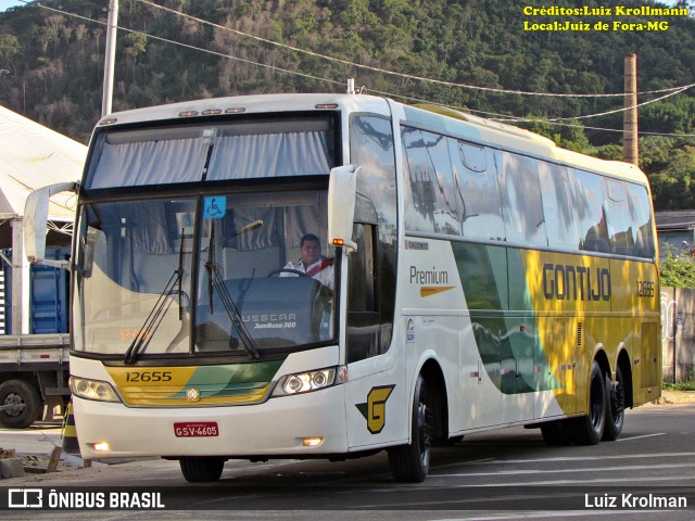 Empresa Gontijo de Transportes 12655 na cidade de Juiz de Fora, Minas Gerais, Brasil, por Luiz Krolman. Número da foto: #12547504.