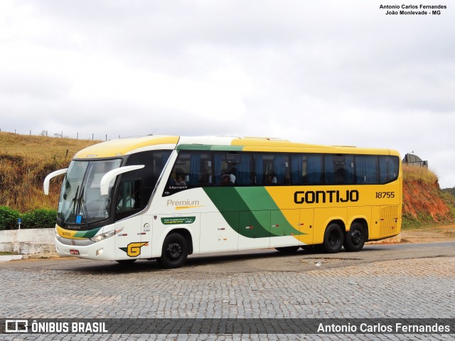 Empresa Gontijo de Transportes 18755 na cidade de João Monlevade, Minas Gerais, Brasil, por Antonio Carlos Fernandes. Número da foto: #12545930.