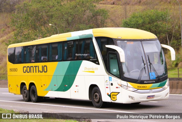 Empresa Gontijo de Transportes 19080 na cidade de Piraí, Rio de Janeiro, Brasil, por Paulo Henrique Pereira Borges. Número da foto: #12545795.