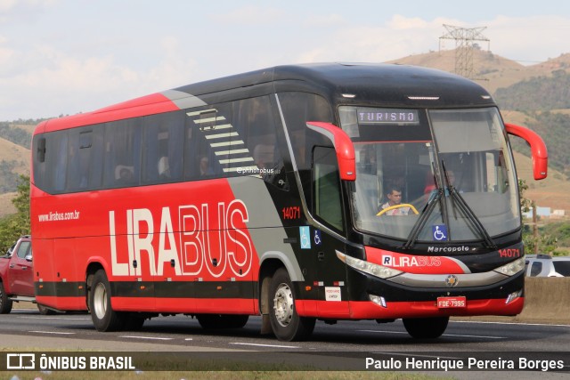Lirabus 14071 na cidade de Roseira, São Paulo, Brasil, por Paulo Henrique Pereira Borges. Número da foto: #12545831.