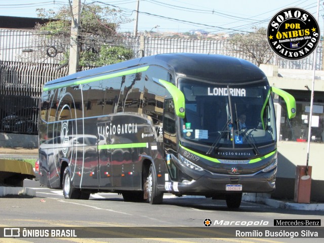 Viação Garcia 82309 na cidade de Londrina, Paraná, Brasil, por Romílio Busólogo Silva . Número da foto: #12604686.