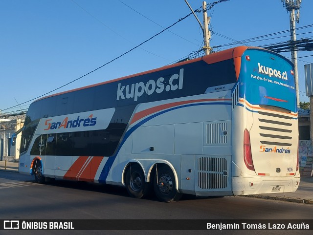 Pullman San Andrés 9005 na cidade de Estación Central, Santiago, Metropolitana de Santiago, Chile, por Benjamín Tomás Lazo Acuña. Número da foto: #12606320.