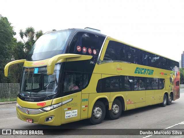 Eucatur - Empresa União Cascavel de Transportes e Turismo 5316 na cidade de Curitiba, Paraná, Brasil, por Danilo Marcelo Silva. Número da foto: #12605015.