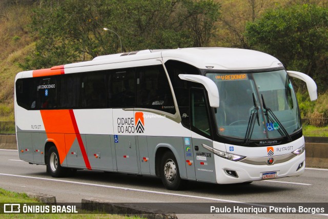 Viação Cidade do Aço RJ 174.077 na cidade de Piraí, Rio de Janeiro, Brasil, por Paulo Henrique Pereira Borges. Número da foto: #12604808.
