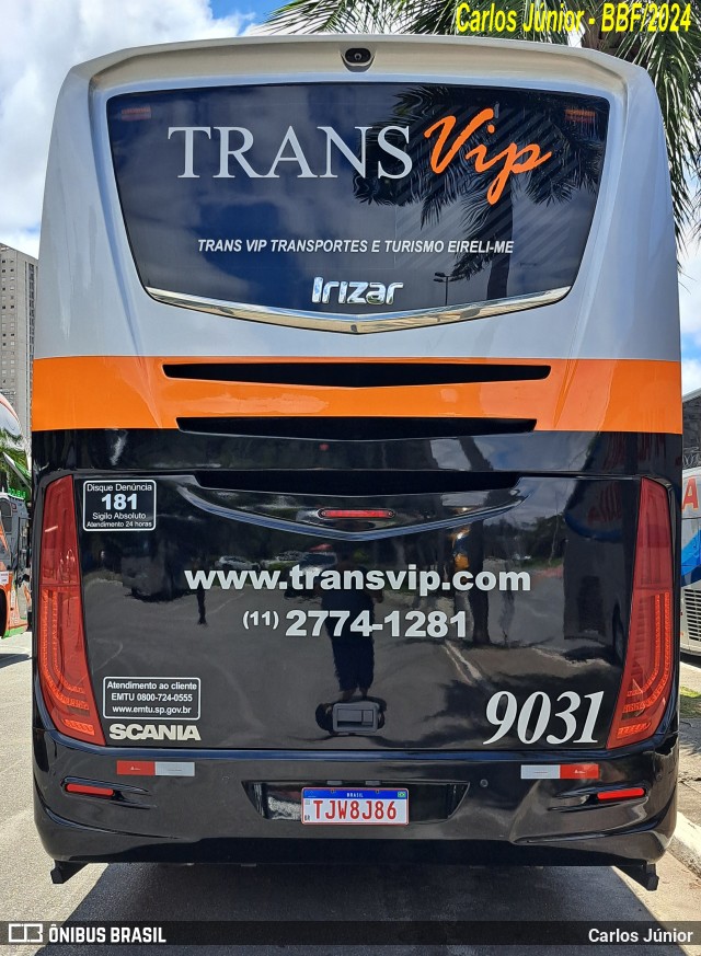 Trans Vip Transportes e Turismo 9031 na cidade de Barueri, São Paulo, Brasil, por Carlos Júnior. Número da foto: #12606523.