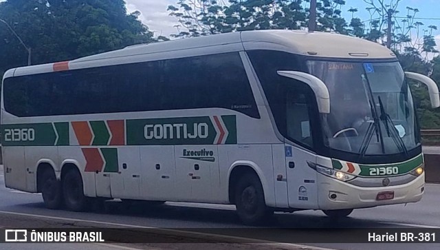 Empresa Gontijo de Transportes 21360 na cidade de Betim, Minas Gerais, Brasil, por Hariel BR-381. Número da foto: #12606587.