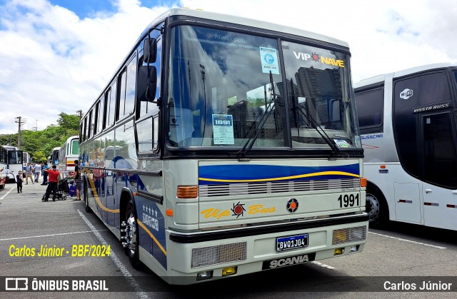 Vip Bus Comércio de Ônibus 1991 na cidade de Barueri, São Paulo, Brasil, por Carlos Júnior. Número da foto: #12606554.