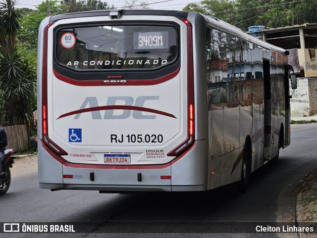 Auto Viação ABC RJ 105.020 na cidade de Niterói, Rio de Janeiro, Brasil, por Cleiton Linhares. Número da foto: #12604177.