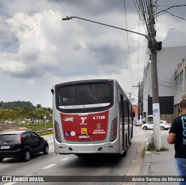 Pêssego Transportes 4 7198 na cidade de São Paulo, São Paulo, Brasil, por Andre Santos de Moraes. Número da foto: #12631517.