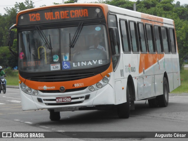 Linave Transportes A03001 na cidade de Nova Iguaçu, Rio de Janeiro, Brasil, por Augusto César. Número da foto: #12631841.