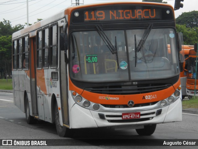 Viação Mirante A02041 na cidade de Nova Iguaçu, Rio de Janeiro, Brasil, por Augusto César. Número da foto: #12631847.