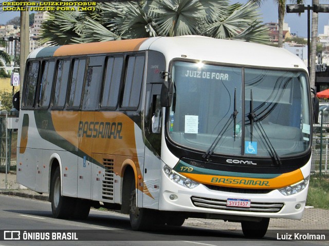 Viação Bassamar 179 na cidade de Juiz de Fora, Minas Gerais, Brasil, por Luiz Krolman. Número da foto: #12632026.