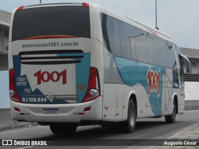 Auto Viação 1001 RJ 108.844 na cidade de Rio de Janeiro, Rio de Janeiro, Brasil, por Augusto César. Número da foto: #12634344.