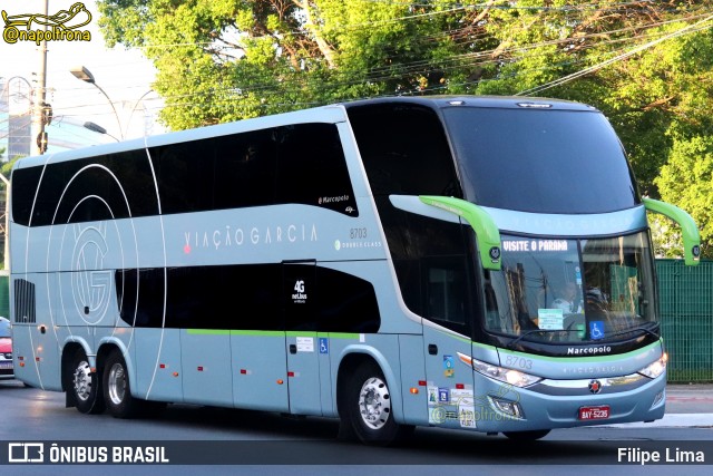 Viação Garcia 8703 na cidade de São Paulo, São Paulo, Brasil, por Filipe Lima. Número da foto: #12634066.