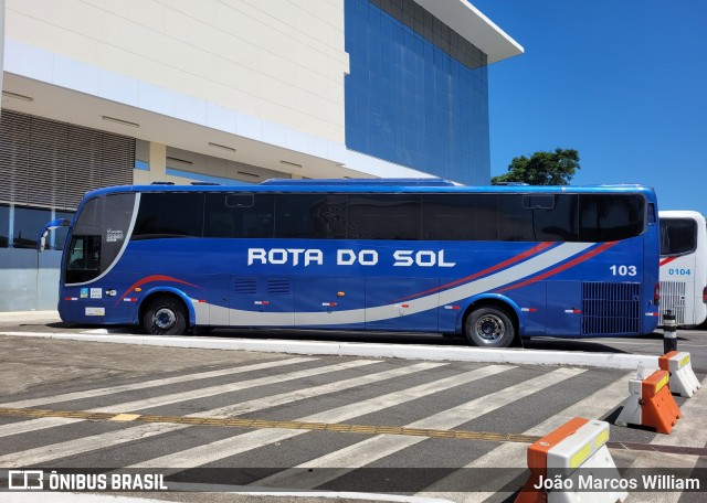 Rota do Sol Transportes 103 na cidade de Aparecida, São Paulo, Brasil, por João Marcos William. Número da foto: #12632881.