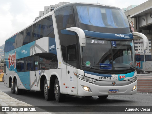 Auto Viação 1001 RJ 108.715 na cidade de Rio de Janeiro, Rio de Janeiro, Brasil, por Augusto César. Número da foto: #12634335.