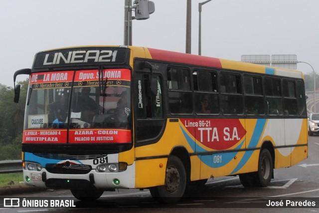 TTA S.A. - Línea 96 081 na cidade de Caacupé, Cordillera, Paraguai, por José Paredes. Número da foto: #12634243.