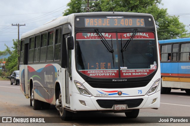 Ypacarai Transporte S.A. - Línea 242 75 na cidade de Ypacaraí, Central, Paraguai, por José Paredes. Número da foto: #12634024.