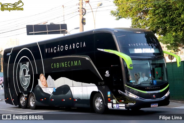 Viação Garcia 87109 na cidade de São Paulo, São Paulo, Brasil, por Filipe Lima. Número da foto: #12634100.