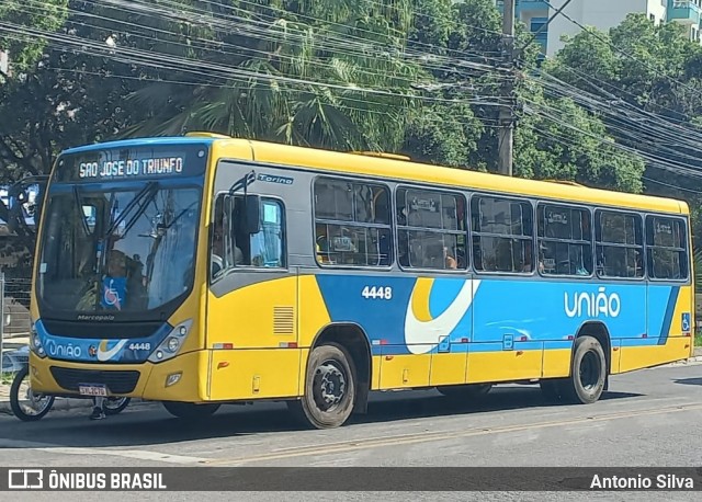 Viação União 4448 na cidade de Viçosa, Minas Gerais, Brasil, por Antonio Silva. Número da foto: #12634617.