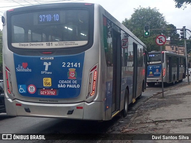 Sambaíba Transportes Urbanos 2 2141 na cidade de São Paulo, São Paulo, Brasil, por Davi Santos Silva. Número da foto: #12637320.