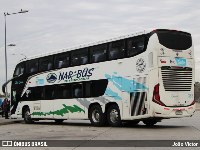 Nar-Bus Internacional 385 na cidade de Santiago, Santiago, Metropolitana de Santiago, Chile, por João Victor. Número da foto: #12639455.