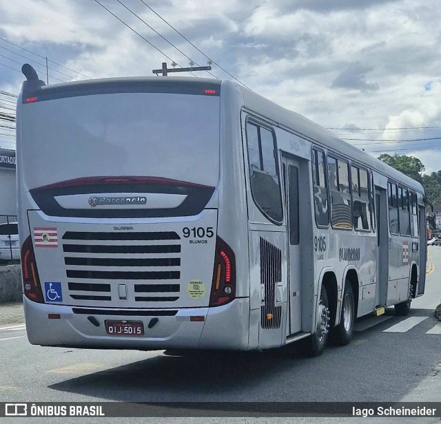 BluMob - Concessionária de Transporte Urbano de Blumenau 9105 na cidade de Blumenau, Santa Catarina, Brasil, por Iago Scheineider. Número da foto: #12639385.