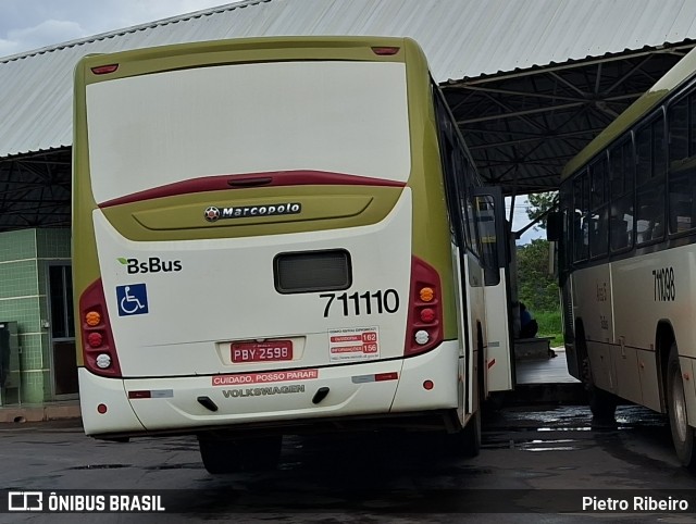 BsBus Mobilidade 711110 na cidade de Brazlândia, Distrito Federal, Brasil, por Pietro Ribeiro. Número da foto: #12639948.