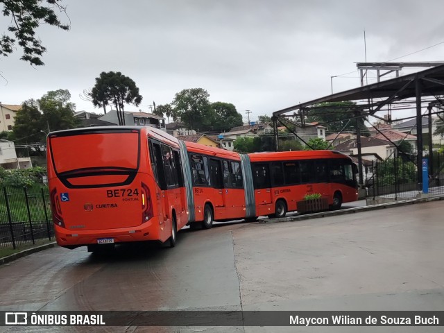 Transporte Coletivo Glória BE724 na cidade de Curitiba, Paraná, Brasil, por Maycon Wilian de Souza Buch. Número da foto: #12639725.