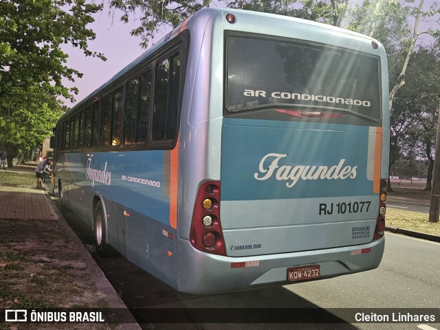 Auto Ônibus Fagundes RJ 101.077 na cidade de Rio de Janeiro, Rio de Janeiro, Brasil, por Cleiton Linhares. Número da foto: #12638123.