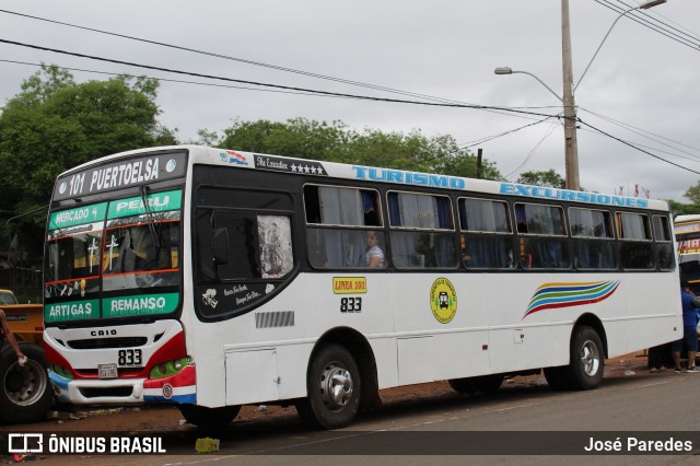 Cooperativa de Transporte Elseno Ko Che Ltda - Linea 101 833 na cidade de Caacupé, Cordillera, Paraguai, por José Paredes. Número da foto: #12639699.