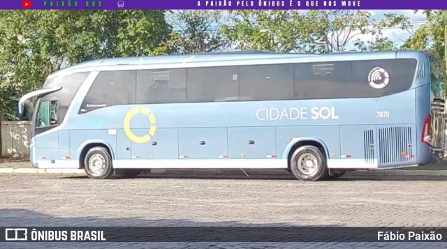 Viação Cidade Sol 7070 na cidade de Vitória da Conquista, Bahia, Brasil, por Fábio Paixão. Número da foto: #12640036.
