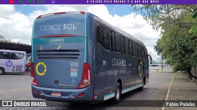 Viação Cidade Sol 5930 na cidade de Vitória da Conquista, Bahia, Brasil, por Fábio Paixão. Número da foto: #12637475.