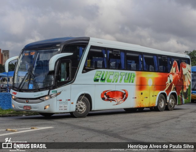 Eucatur - Empresa União Cascavel de Transportes e Turismo 4938 na cidade de São Paulo, São Paulo, Brasil, por Henrique Alves de Paula Silva. Número da foto: #12642438.
