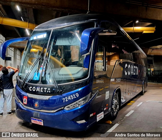 Viação Cometa 724519 na cidade de São Paulo, São Paulo, Brasil, por Andre Santos de Moraes. Número da foto: #12641181.