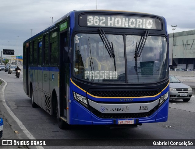 Viação Vila Real B11605 na cidade de Rio de Janeiro, Rio de Janeiro, Brasil, por Gabriel Conceição. Número da foto: #12640180.