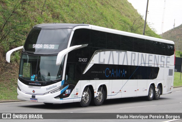 Auto Viação Catarinense 324307 na cidade de Piraí, Rio de Janeiro, Brasil, por Paulo Henrique Pereira Borges. Número da foto: #12642298.