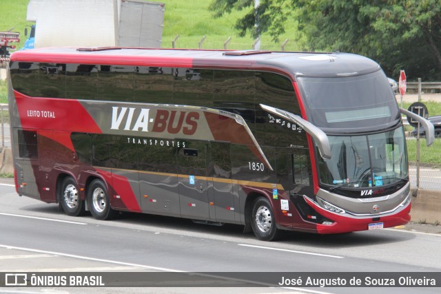 Via Bus Transportes 1850 na cidade de Aparecida, São Paulo, Brasil, por José Augusto de Souza Oliveira. Número da foto: #12641982.