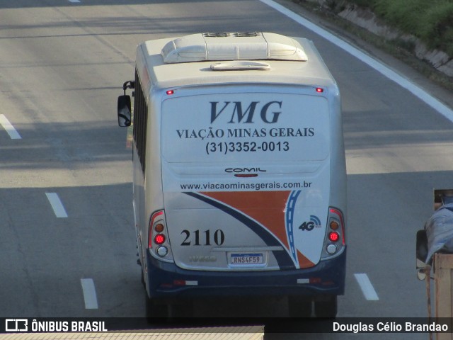 VMG - Viação Minas Gerais 2110 na cidade de Belo Horizonte, Minas Gerais, Brasil, por Douglas Célio Brandao. Número da foto: #12641175.