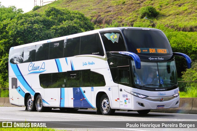 Classe A Viagem e Turismo 0018 na cidade de Piraí, Rio de Janeiro, Brasil, por Paulo Henrique Pereira Borges. Número da foto: #12642380.