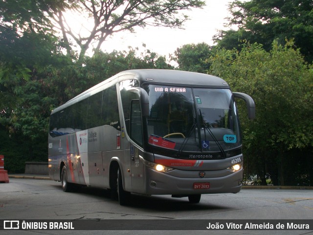 Empresa de Ônibus Pássaro Marron 45205 na cidade de São Paulo, São Paulo, Brasil, por João Vitor Almeida de Moura. Número da foto: #12643426.
