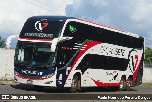 Viação Sete 034 na cidade de Teresina, Piauí, Brasil, por Paulo Henrique Pereira Borges. Número da foto: #12645181.