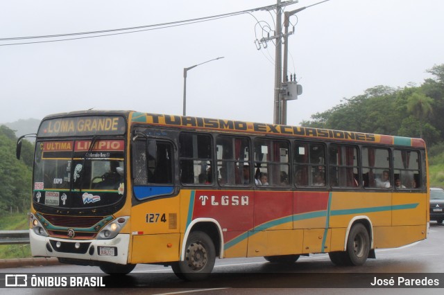 TLGSA - Transporte Loma Grande S.A. - Línea 132 > Transporte LomaGrandense S.A. 1274 na cidade de Caacupé, Cordillera, Paraguai, por José Paredes. Número da foto: #12644381.