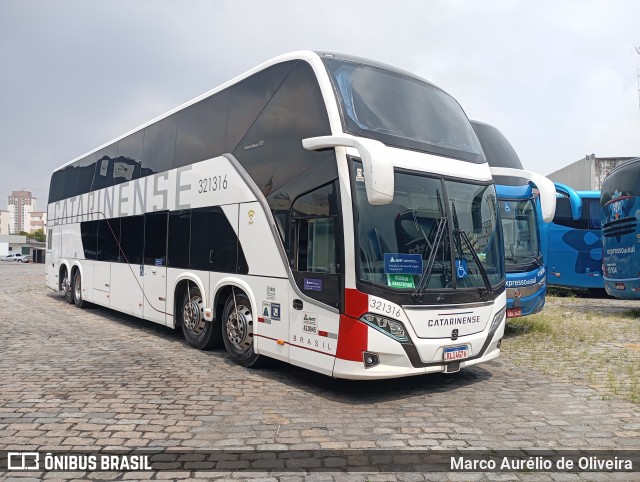 Auto Viação Catarinense 321316 na cidade de São Paulo, São Paulo, Brasil, por Marco Aurélio de Oliveira. Número da foto: #12642645.