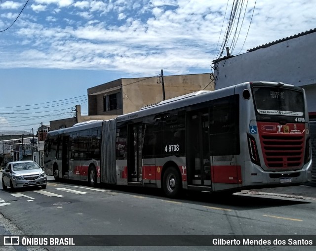 Express Transportes Urbanos Ltda 4 8708 na cidade de São Paulo, São Paulo, Brasil, por Gilberto Mendes dos Santos. Número da foto: #12642648.