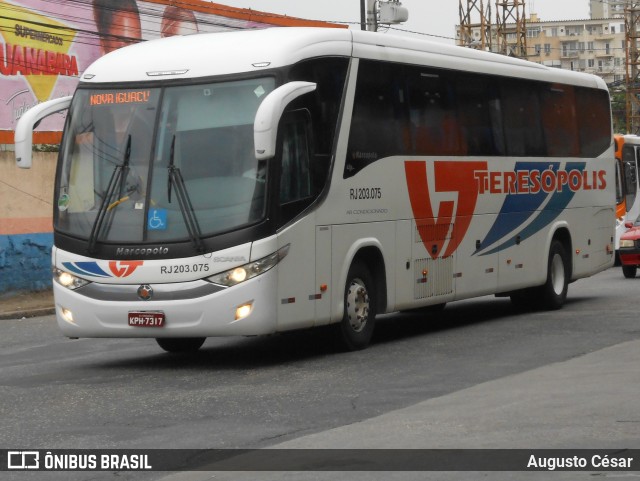 Viação Teresópolis RJ 203.075 na cidade de Nova Iguaçu, Rio de Janeiro, Brasil, por Augusto César. Número da foto: #12647949.